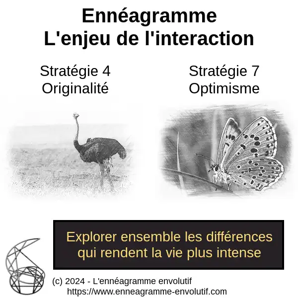 Interaction ennéagramme entre 7 et 4